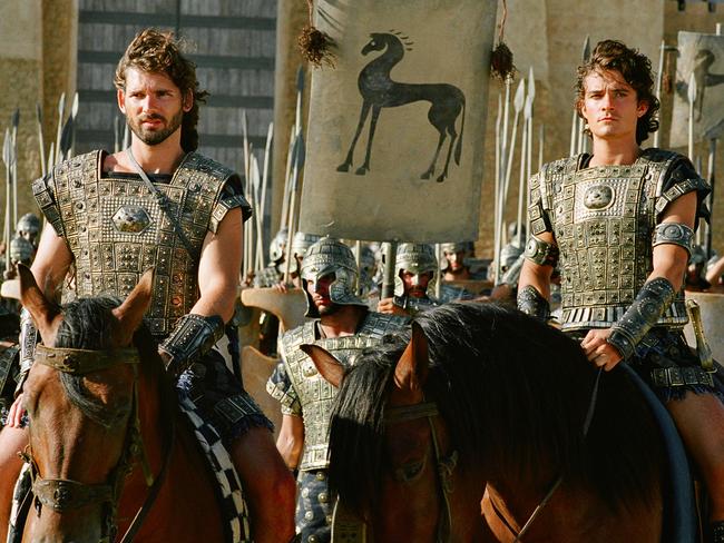 Eric Bana and Orlando Bloom in the 2004 movie Troy.