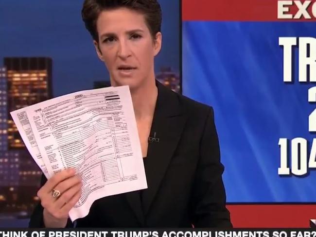 Donald Trump tax returns were made public by MSNBC after being leaked by an anonymous source.