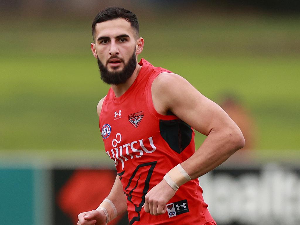 Saad El-Hawli is a long shot to play in round 1 for the Bombers. Picture: Kelly Defina/Getty Images