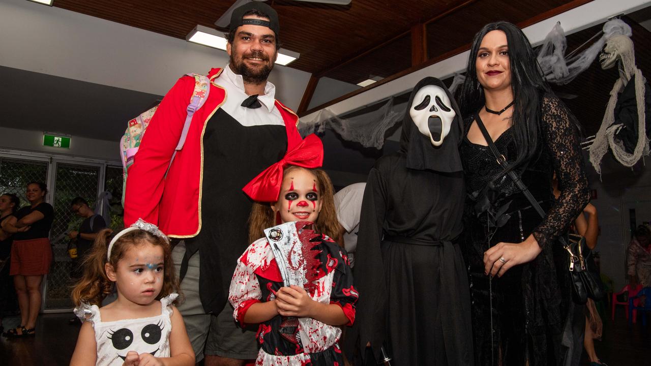 Pollocks family at Spook-Tacular Halloween Haunted House Disco at the Malak Community Centre. Picture: Pema Tamang Pakhrin