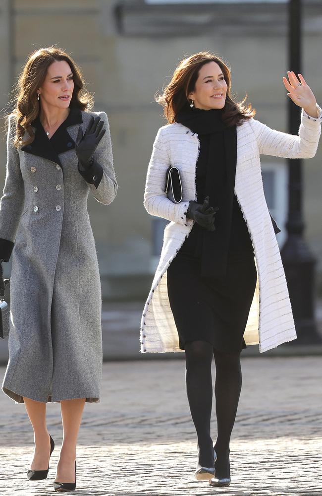 The royals showed off chic winter style during their outing. Picture: Getty Images