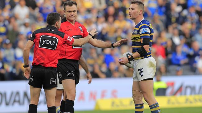 The Eels-Warriors clash was dominated by controversy. Photo: Mark Evans/Getty Images