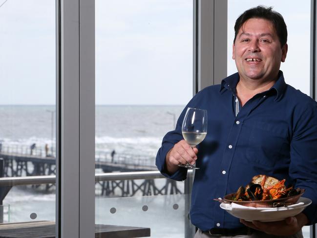 Filipe Horta owner of Hortas seafood restaurant at Pt Noarlunga, South Australia has won best seafood in a state competition and now gonig to a national competition. (AAP/Emma Brasier)