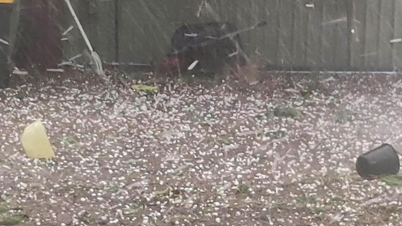 Golf-ball hail and high winds cause chaos