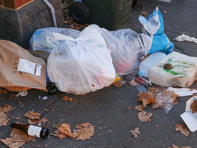 The party spilt out into the street, neighbours said. Picture: Ian Currie