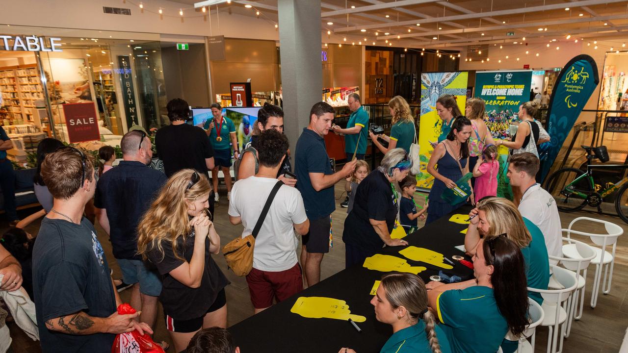 Olympic and Paralympic teams Welcome Home Celebrations at Casuarina shopping centre, Darwin, Oct 2024. Picture: Pema Tamang Pakhrin