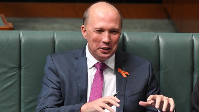 Minister for Immigration Peter Dutton told Ms Tyrrell he had been clear that he was against same-sex marriage and was just trying to enjoy his dinner.