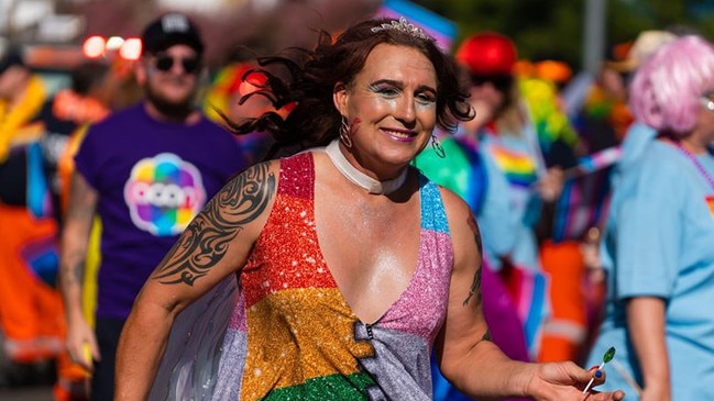 Holly Conroy dancing in last year's Wagga Mardi Gras parade.