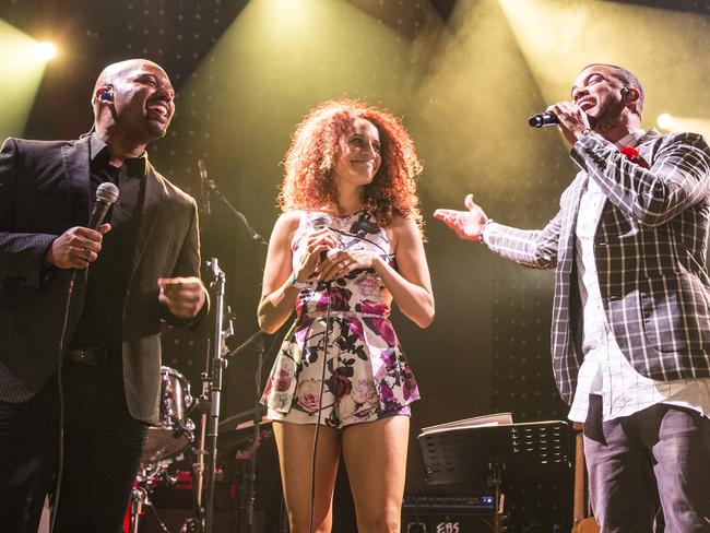 17 May 2015. Eurovision Song Contest in Vienna. Guy Sebastian performs at the Official Opening Night at a local brewery. Pic Ella Pellegrini