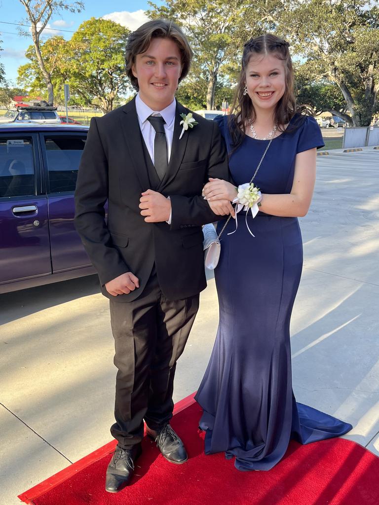 Bridie O'Sullivan and Brayden arrive at the formal.