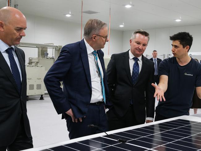 Anthony Albanese and Chris Bowen as they toured Sundrive. Picture: NCA Newswire /Gaye Gerard