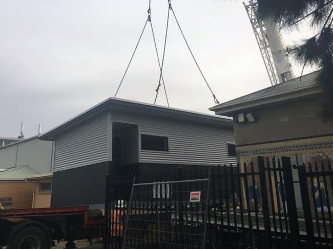 Mitcham Girls High School New transportable classrooms and renovated courtyard . Picture: Mitcham Girls High