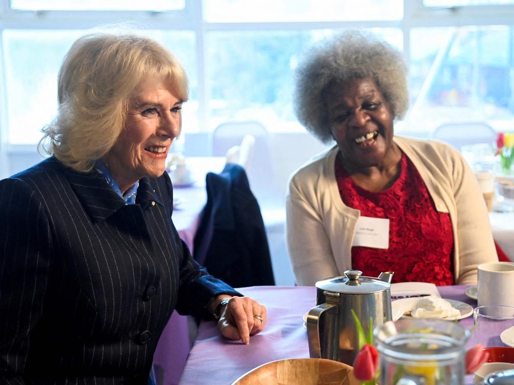 Camilla, Queen Consort was most recently seen out and about at the S.T.O.R.M Family Centre, in London. Picture: AFP