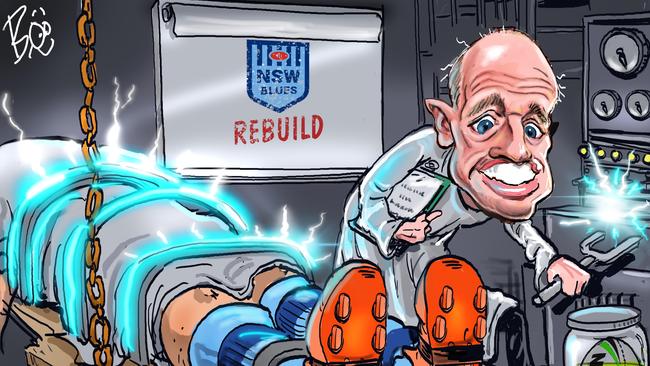 NSW Origin coach Michael Maguire. Art: Scott 'Boo' Bailey