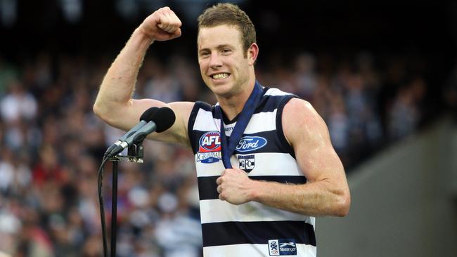 Steve Johnson accepts his Norm Smith Medal in 2007.