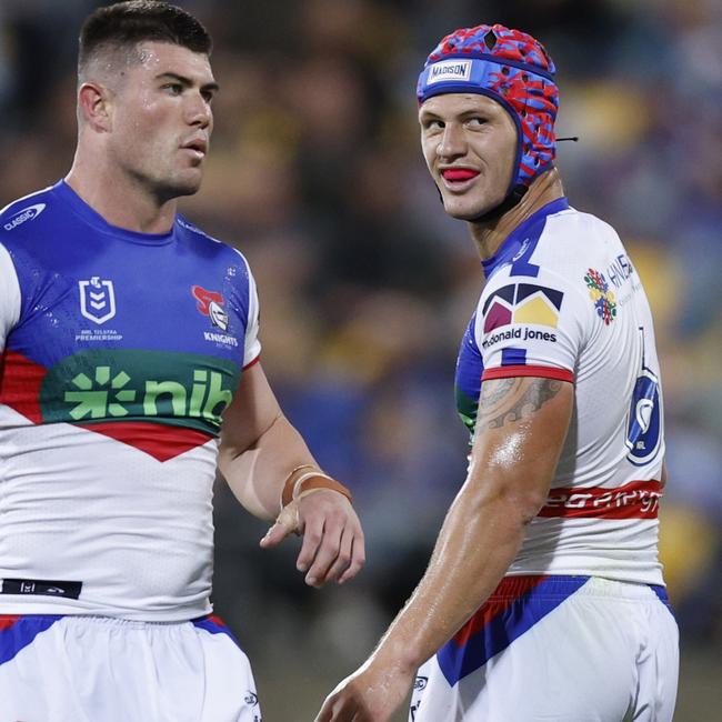 Kalyn Ponga (right) was sent for an HIA last weekend.