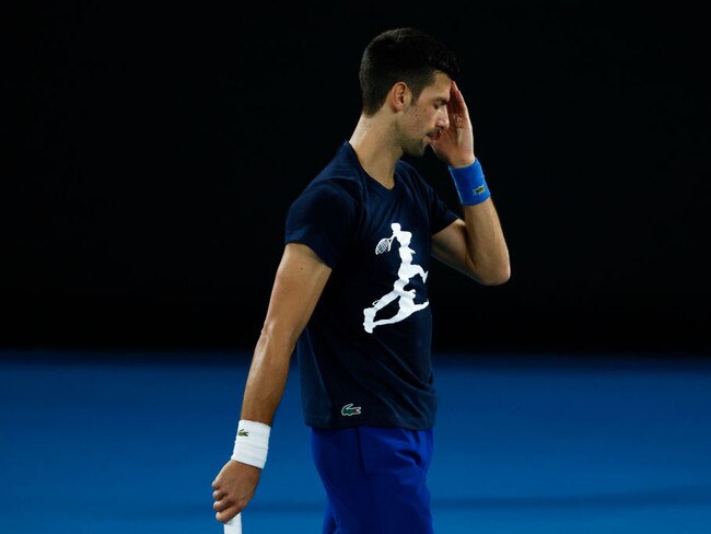 Djokovic has returned serve after touching down in Serbia.