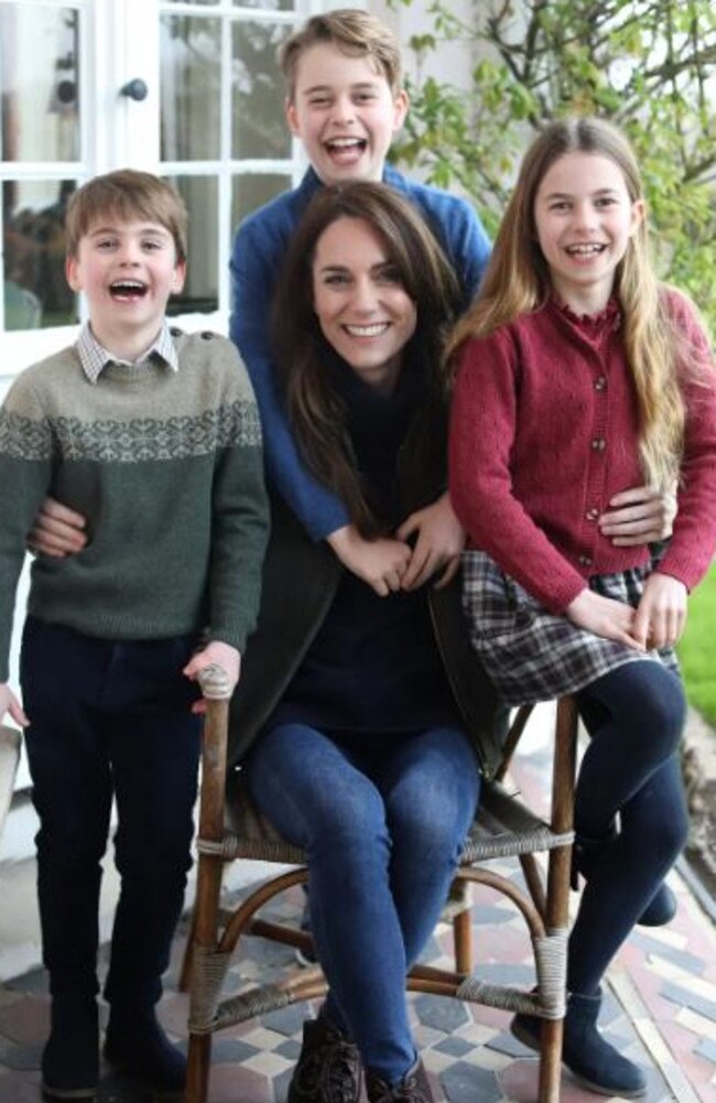 This Mother’s Day photo posted on Instagram kicked off a photoshopping scandal. Picture: KensingtonRoyal/Instagram