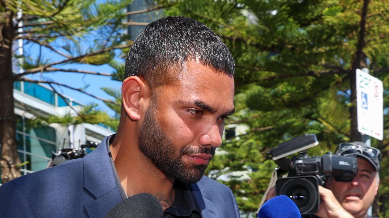 North Melbourne player Tarryn Thomas has been handed an 18-week suspension by the AFL Integrity Unit after being found guilty of inappropriate behaviour towards a woman. Picture: Brendan Beckett