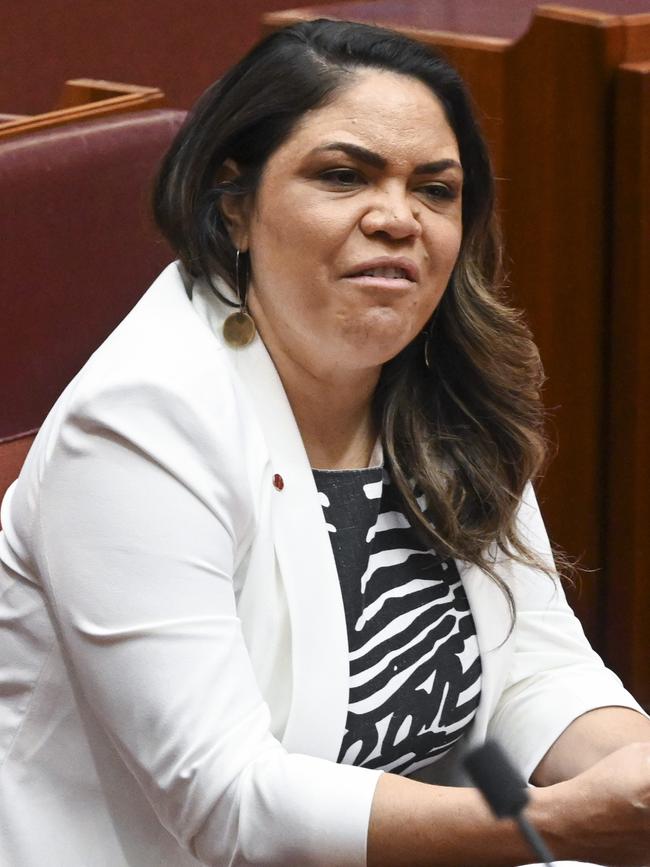 Senator Jacinta Nampijinpa Price during Senate Question Time Parliament House in Canberra. Picture: NCA NewsWire / Martin Ollman