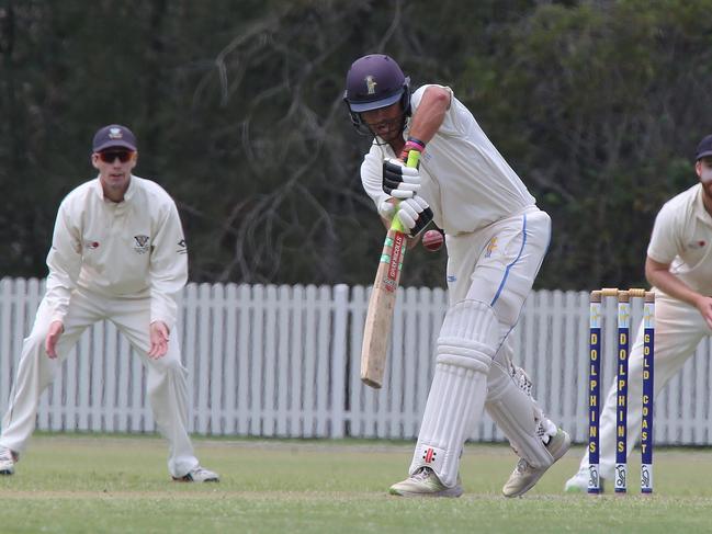 Dolphins batsman Jack Hargreaves in action against Valleys on Sunday. Picture: Mike Batterham