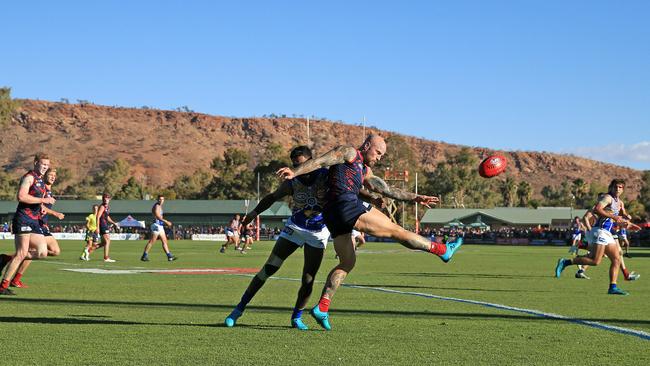 Melbourne will head to Alice Springs in Round 14 to face St Kilda. Picture: Mark Stewart