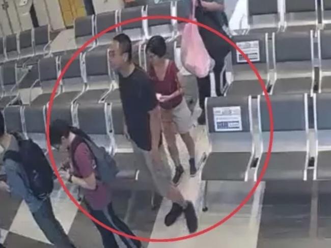 About 6am on April 3, Sim Hwee Kok and Neo Siew Choo, were spotted on CCTV footage queuing up at Hualien Transfer Station to wait for a bus ride. It was reported that they were going to Taroko National Park. Picture: Supplied