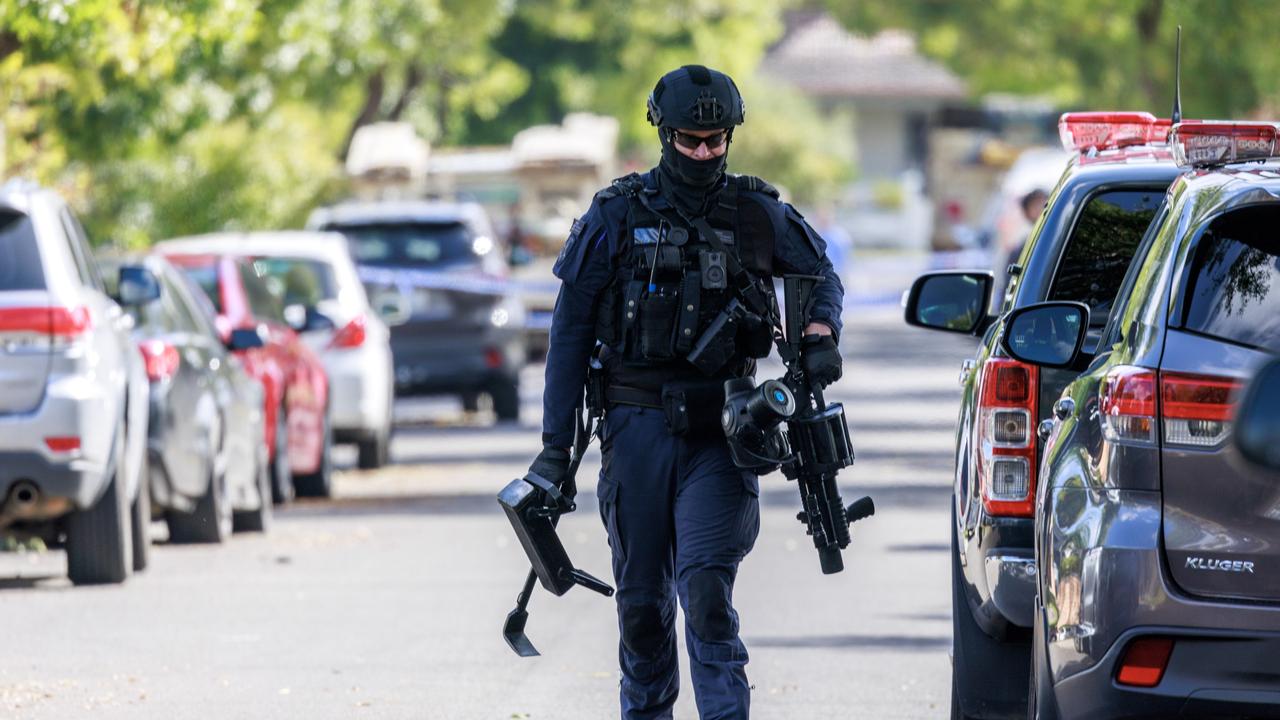 Police are wearing riot gear and were reportedly seen entering the premises. Picture: NCA NewsWire / David Geraghty