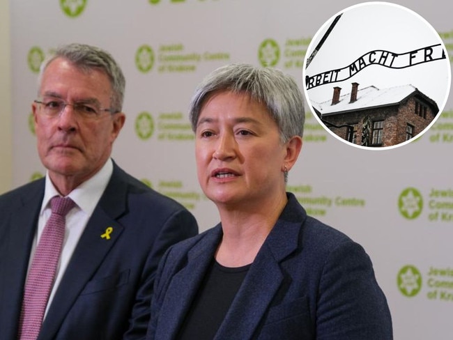 Foreign Minister Penny Wong and Attorney-General Mark Dreyfus attend the 80th commemoration of the liberation of Auschwitz.