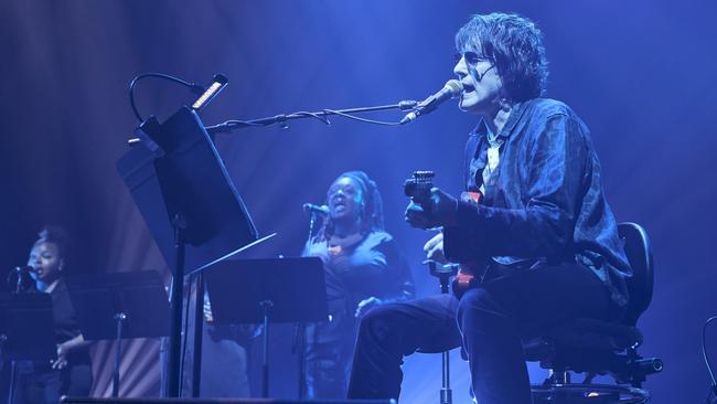 Jason Pierce, frontman of British rock band Spiritualized, performing during Dark Mofo 2022. Picture: Remi Chauvin / Dark Mofo