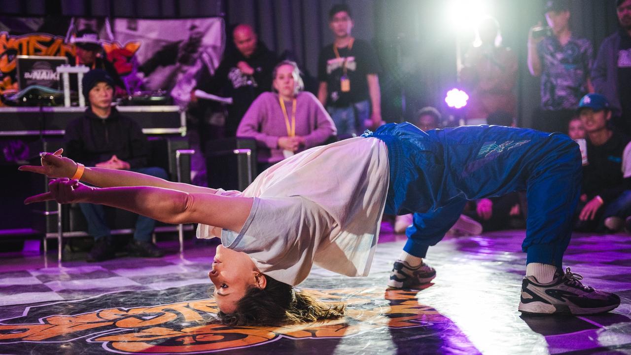 Australian B-girl Raygun competes in September 2023. Photo: JNY Photography.