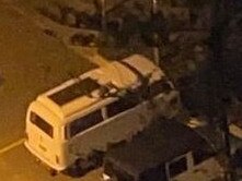 The camping vans around Burleigh beach.