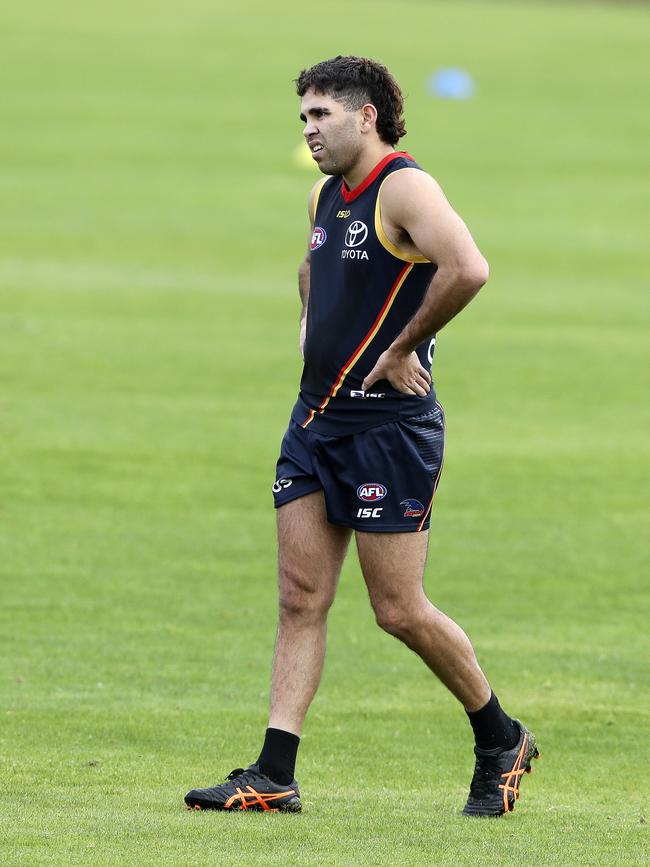 Tyson Stengle at training last month. Picture: Sarah Reed