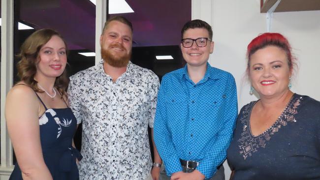 Katherine Heeley, Sean Healey, Ryan Milne and Erin Milne from Kingaroy at the 2023 Kingaroy Show Dinner.