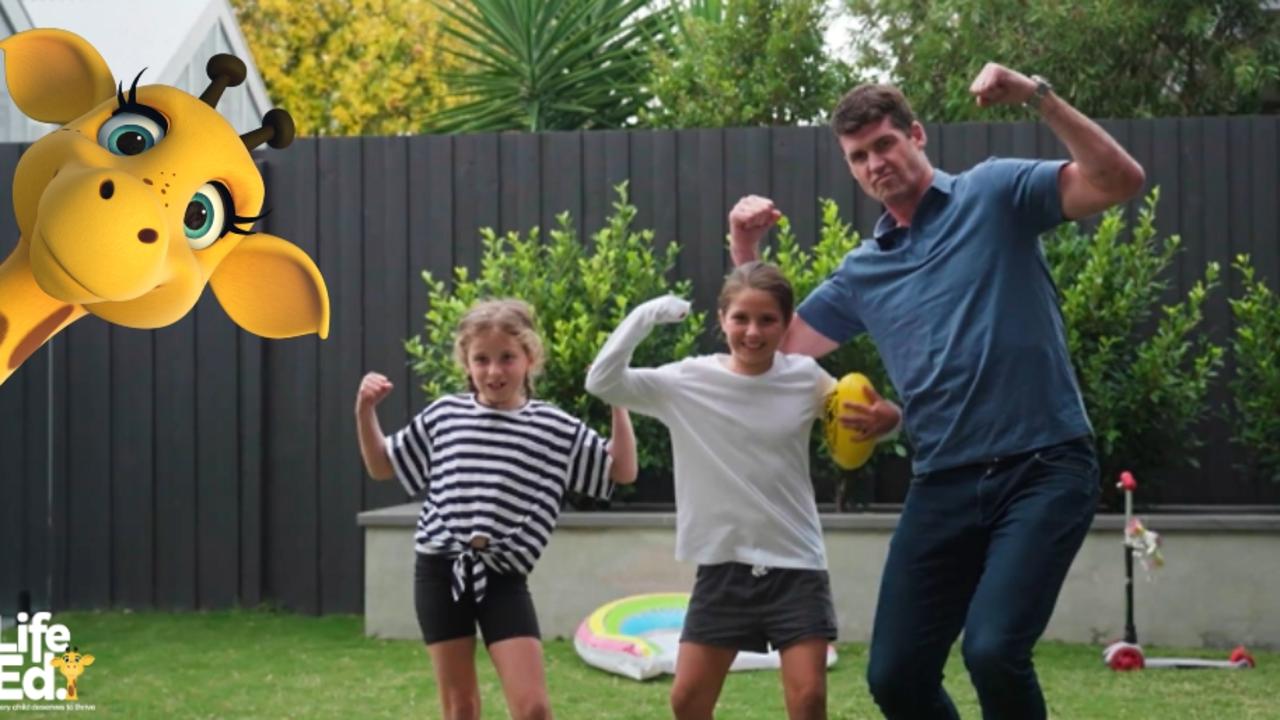 Healthy Harold has been growing taller thanks to the power of calcium – have you been getting enough dairy to grow up big and strong? Picture: Life Ed Australia,/supplied