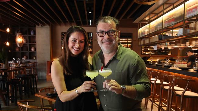 Mamasan Kitchen and Bar recently won the best restaurant in Broadbeach. Owners Lauren Mitchell and JP Duitsch celebrate the victory. Picture Glenn Hampson