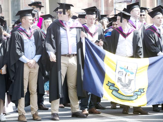 Town and Gown at the UTAS Graduation, Launceston. PICTURE CHRIS KIDD