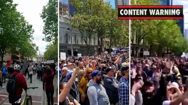 Hundreds of anti-Daniel Andrews protesters descend on Melbourne CBD