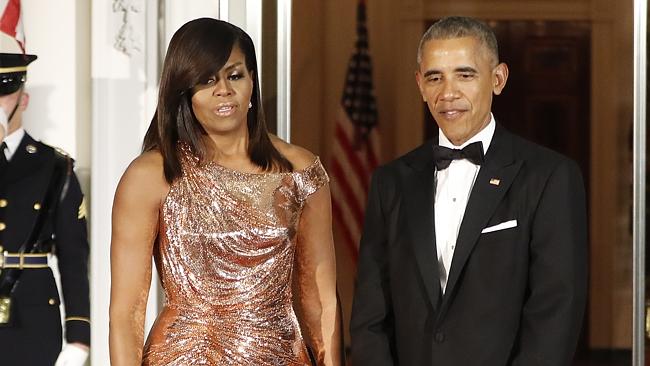 Michelle Obama in chain mail Versace dress: Photos are stunning | news ...