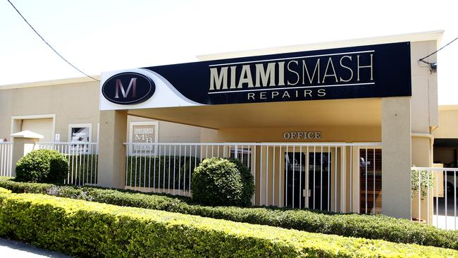 A large commercial holding in Burleigh Heads — home to Miami Smash Repairs — has hit the market. Picture: Jerad Williams