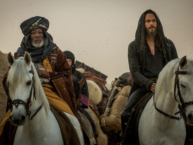 Morgan Freeman plays Ilderim and Jack Huston plays Judah Ben-Hur in <i>Ben-Hur. </i>Picture: Metro-Goldwyn-Mayer / Paramount.