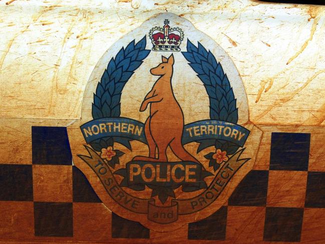 Alice Springs. July 23, 2001. The side of a police car in the Northern Territory. (AAP Image/Dave Hunt) NO ARCHIVING