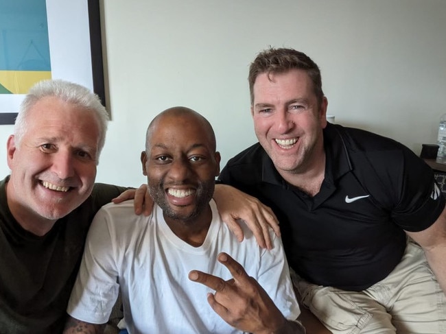 L-R Andrew Gaze, Corey 'Homicide' Williams and Trevor Gleeson