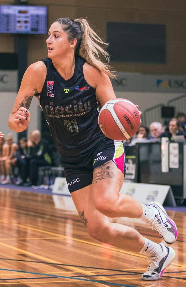 American star Ashley Arlen has signed with the Darwin Salties NBL1 side for the 2024 season. Picture: Jack Riddiford Creative