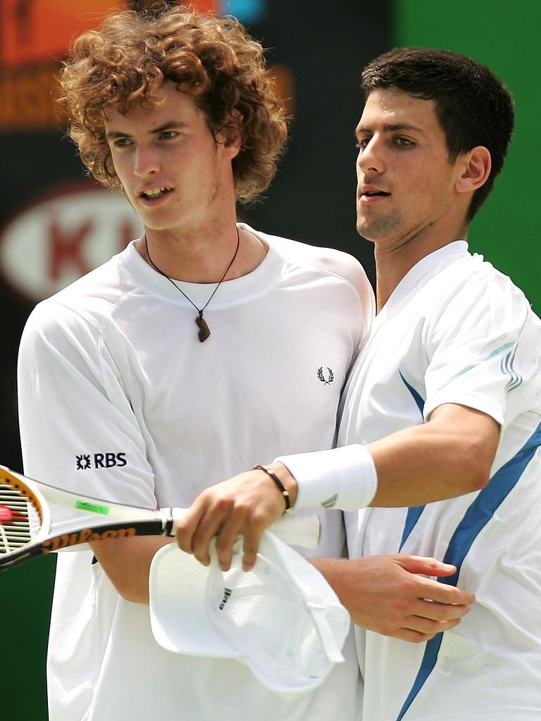 Murray and Djokovic in 2006. (Photo by Clive Brunskill/Getty Images)