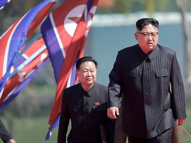 In this April 13, 2017 file photo, North Korean leader Kim Jong Un, right, and Choe Ryong Hae, vice-chairman of the central committee of the Workers' Party, arrive for the official opening of the Ryomyong residential area, in Pyongyang, North Korea. While North Korea declared this past weekend it would stop nuclear and intercontinental ballistic missile tests and shut down its nuclear test site, it did not indicate it will give up its nuclear arsenal or halt its production of missiles. Moon and later President Donald Trump are still likely to find it very difficult to persuade Kim to dismantle his entire arsenal, which includes purported thermonuclear weapons and developmental ICBMs.(AP Photo/Wong Maye-E, File)