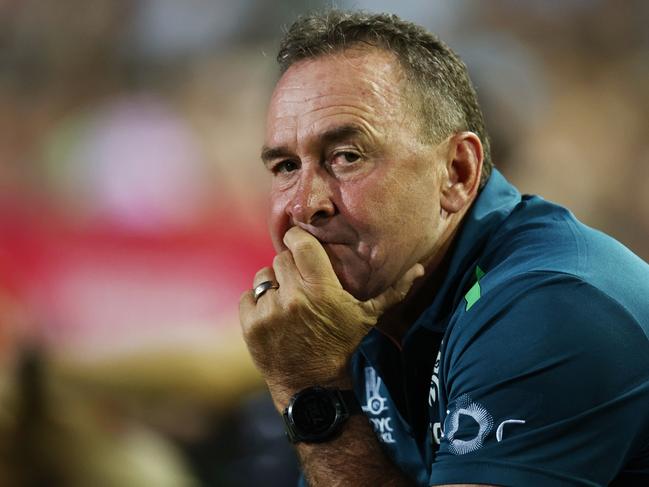 Ricky Stuart blew up over the Raiders’ Round 3 loss. Picture: Jeremy Ng/Getty Images.