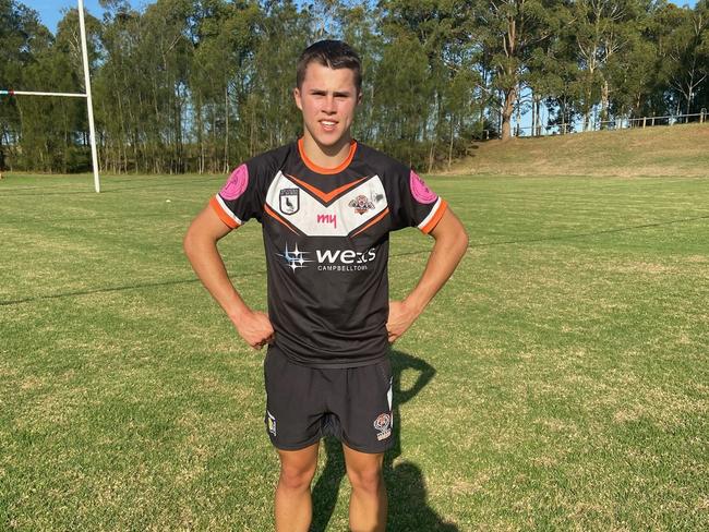 Will Jenkins of the Macarthur Wests Tigers Andrew Johns Cup team. Picture: Contributed