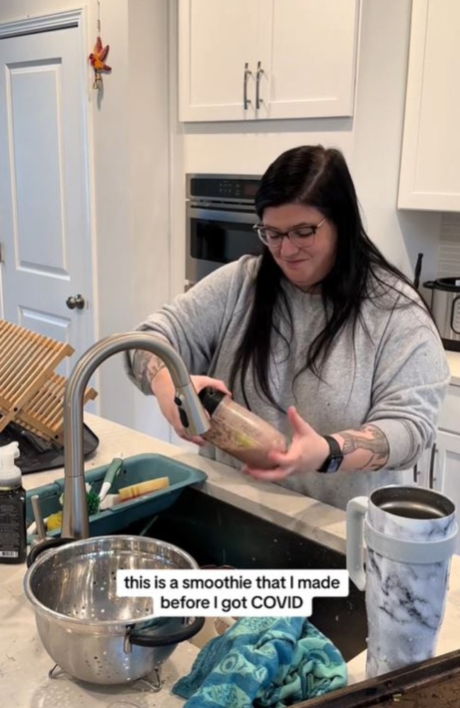 She felt ‘shame’ for having a dirty home – but social media quickly pointed out a worrying issue. Picture: TikTok/@healing_saddie