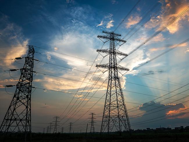 Electricity Pylon power line transmission tower at sunset.Generic photo of powerlinesPicture: iStock